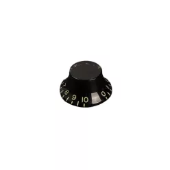   KB-160I-R Boston  bell knob, LP, embossed numbers, inch size for USA pots, relic black