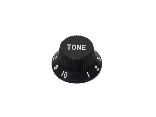 KB-1726-T Boston  bell knob, Stallion, black, fits both 24 fine (CTS) and 18 coarse knurl (Alpha), m.i. Japan, tone