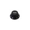 KB-1726-T Boston  bell knob, Stallion, black, fits both 24 fine (CTS) and 18 coarse knurl (Alpha), m.i. Japan, tone