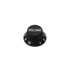   KB-1726-V Boston  bell knob, Stallion, black, fits both 24 fine (CTS) and 18 coarse knurl (Alpha), m.i. Japan, volume