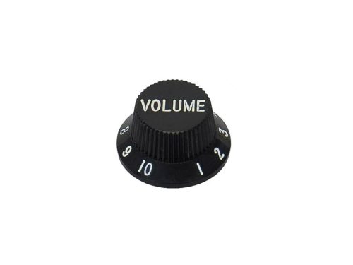 KB-1726-V Boston  bell knob, Stallion, black, fits both 24 fine (CTS) and 18 coarse knurl (Alpha), m.i. Japan, volume