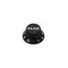 KB-1726-V Boston  bell knob, Stallion, black, fits both 24 fine (CTS) and 18 coarse knurl (Alpha), m.i. Japan, volume