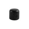 KB-210 Boston  dome knob, metal, diam 19,0 x19,0mm, with set screw, shaft size 6,1mm, black