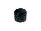 KB-235 Boston  dome knob, metal, diam 19,0 x19,0mm, push on, shaft size 6,0mm, black