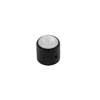 KB-236 Boston  dome knob with pearloid inlay, 18x18mm with set screw, black