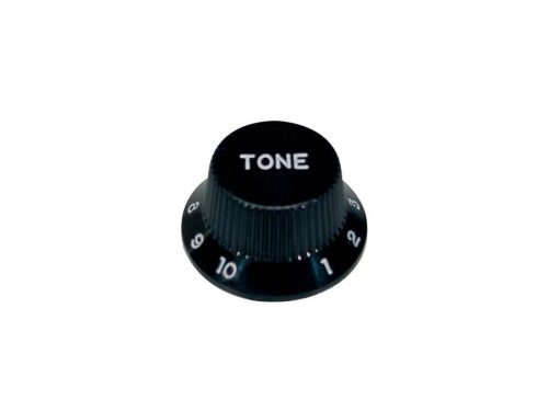 KB-244-T Boston  bell knob, Stallion, for inch type pot shaft, black, tone