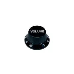   KB-244-V Boston  bell knob, Stallion, for inch type pot shaft, black, volume