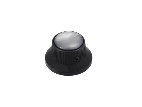 KB-263 Boston  bell knob with black pearl inlay, black