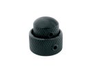 KB-270 Boston  double dome knob, metal, 14x11 + 19x10mm, with set screws allen type, shaft size 3,0 + 6,0, black