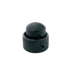   KB-270 Boston  double dome knob, metal, 14x11 + 19x10mm, with set screws allen type, shaft size 3,0 + 6,0, black