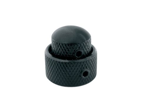 KB-280 Boston  double dome knob, metal, 15x14 + 19x12mm, with set screws allen type, shaft size 6,0 + 8,0, black