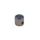 KBN-237 Boston  dome knob with abalone inlay, 18x18mm with set screw, black nickel