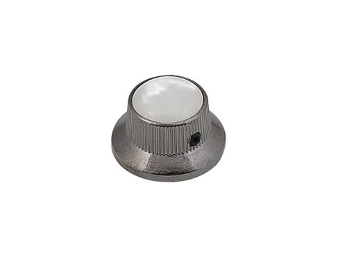 KBN-261 Boston  bell knob with pearloid inlay, black nickel