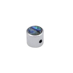   KCH-237 Boston  dome knob with abalone inlay, 18x18mm with set screw, chrome