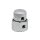 KCH-280 Boston  double dome knob, metal, 15x14 + 19x12mm, with set screws allen type, shaft size 6,0 + 8,0, chrome