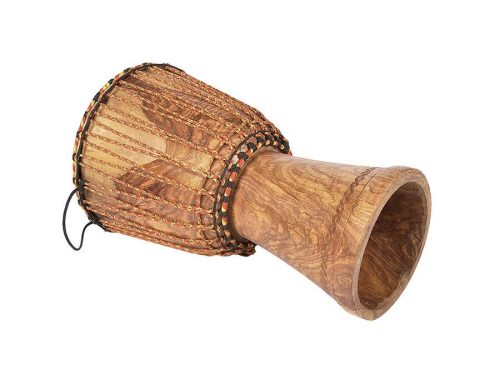 KDJM09 Kangaba  small djembé Mali, dugura wood, goat skin head, pre-stretched rope, (approximately) 23x40cm