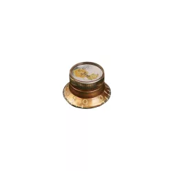   KG-130-TSIR Boston  hat knob LP/SG style, gold with silver cap, relic, Tone, inch size for USA pots