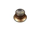 KG-130-TSR Boston  hat knob LP/SG style, gold with silver cap, relic, Tone, metric size for import/Japan pots