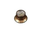 KG-130-VSR Boston  hat knob LP/SG style, gold with silver cap, relic, Volume, metric size for import/Japan pots