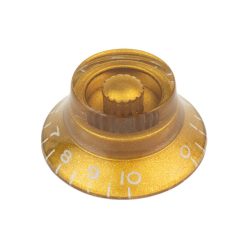   KG-160-IM Boston  bell knob, transparent gold, fits 24 fine (CTS) and 18 coarse knurl (Alpha), m.i. Japan