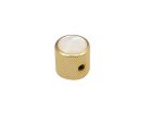 KG-236 Boston  dome knob with pearloid inlay, 18x18mm with set screw, gold