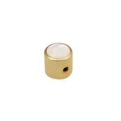   KG-236 Boston  dome knob with pearloid inlay, 18x18mm with set screw, gold