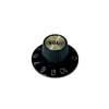 KG-260-V Boston  witch hat knob, with gold cap, black, volume