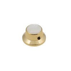 KG-261 Boston  bell knob with pearloid inlay, gold