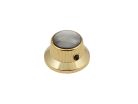 KG-263 Boston  bell knob with black pearl inlay, gold