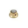 KG-263 Boston  bell knob with black pearl inlay, gold