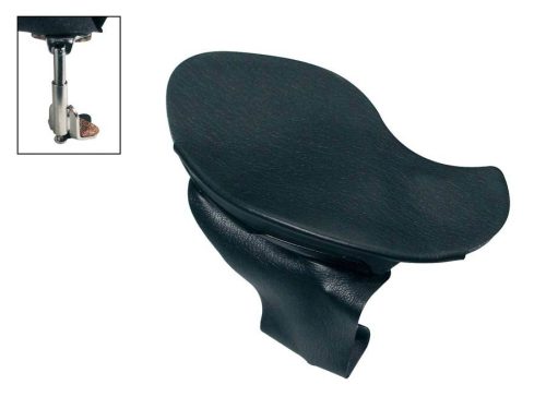 KH-61 Wolf  chinrest for violin and viola 'maestro'-model, metal black, nappa, patented screws