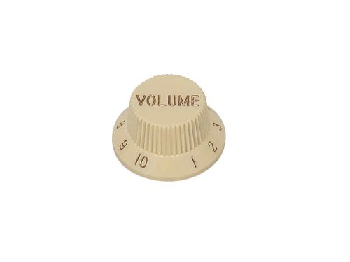 KI-1726-V Boston  bell knob, Stallion, ivory, volume, fits both 24 fine (CTS) and 18 coarse knurl (Alpha) incl. Japan