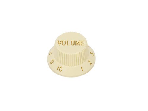 KI-240-V Boston  bell knob, Stallion, ivory, volume, metric, fits 18 coarse knurl (Alpha) incl. Japan