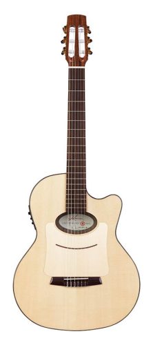 KIANO Kremona Performer Series classic guitar solid spruce and walnut, gloss finish - with Fishman Presys Pro