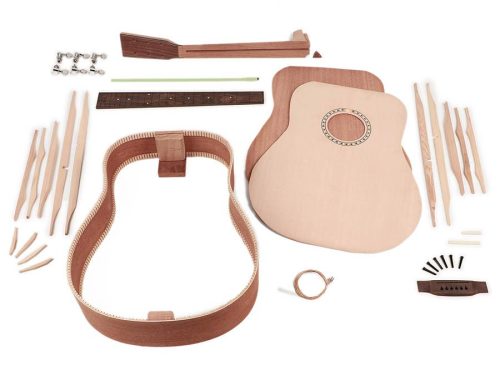 KIT-AGD-15 Boston  guitar assembly kit, acoustic dreadnought model, spruce top, sapele b&s, pau ferro fb& bridge