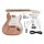 KIT-ST-15 Boston  guitar assembly kit, Stallion model, mahogany body, maple neck and fb. S-S-S- pickups