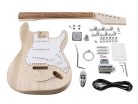 KIT-ST-35 Boston  guitar assembly kit, Stallion model, ash body, maple neck, pauferro fb, S-S-S pickups