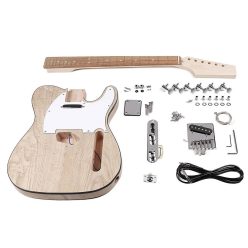   KIT-TE-45 Boston  guitar assembly kit, Teaser model, mahogany body ash veneer, maple neck, pau ferro fb, S-S pickups