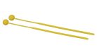 KL-02 Hayman  mallets, pair, tapered plastic shaft, 305 x 7 mm., 21 mm. head, hard yellow plastic