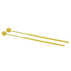   KL-02 Hayman  mallets, pair, tapered plastic shaft, 305 x 7 mm., 21 mm. head, hard yellow plastic