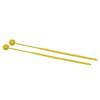 KL-02 Hayman  mallets, pair, tapered plastic shaft, 305 x 7 mm., 21 mm. head, hard yellow plastic