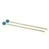 KL-06 Hayman  mallets, pair, plastic shaft, 370 x 7 mm., 31 mm. head, soft blue yarn