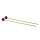 KL-08 Hayman  mallets, pair, plastic shaft, 370 x 7 mm., 32 mm. head, hard red yarn