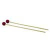 KL-08 Hayman  mallets, pair, plastic shaft, 370 x 7 mm., 32 mm. head, hard red yarn