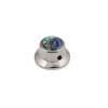 KN-262 Boston  bell knob with abalone inlay, nickel