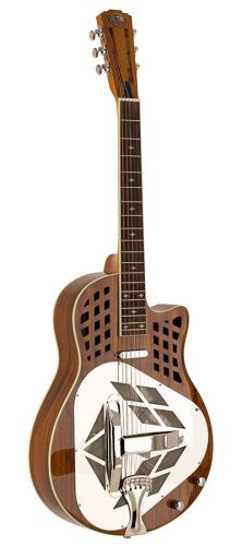 KOA12SC Royall Tri Cone 12 fret resonator KOA 12 SC, wooden body (koa), with TE style pickup and softcase