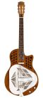 KOA12SC Royall Tri Cone 12 fret resonator KOA 12 SC, wooden body (koa), with TE style pickup and softcase