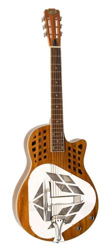 KOA12US Royall Tri Cone 12 fret resonator KOA 12 US, wooden body (koa), with undersaddle pickup and softcase