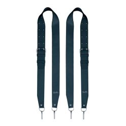   KR10-B Boston  marching bass drum slings, leather, pair, black