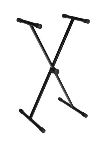 KS-101 Boston  keyboard stand, black, X-model, twist lock, bolt-on tiers, compact packaging